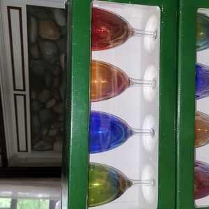 Leonard Florence 4 pc iridescent wine glasses